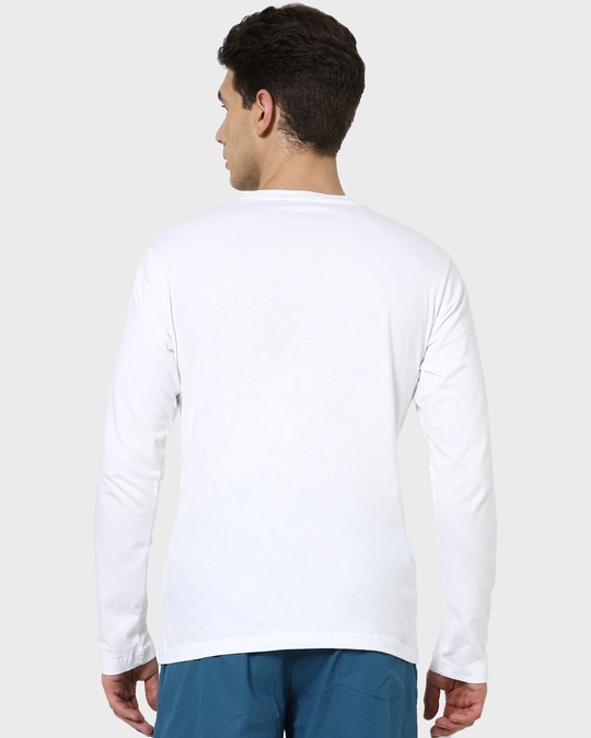 Shop White V-Neck Full Sleeve T-Shirt-Design