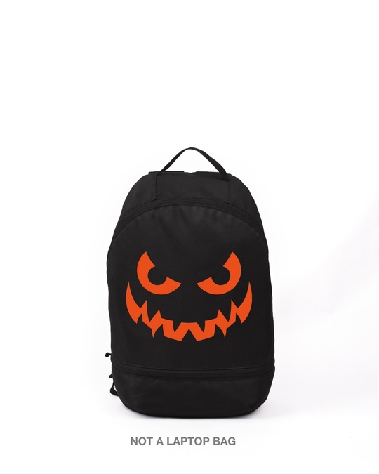 Shop Wicked Smiley Printed Small Backpack-Front