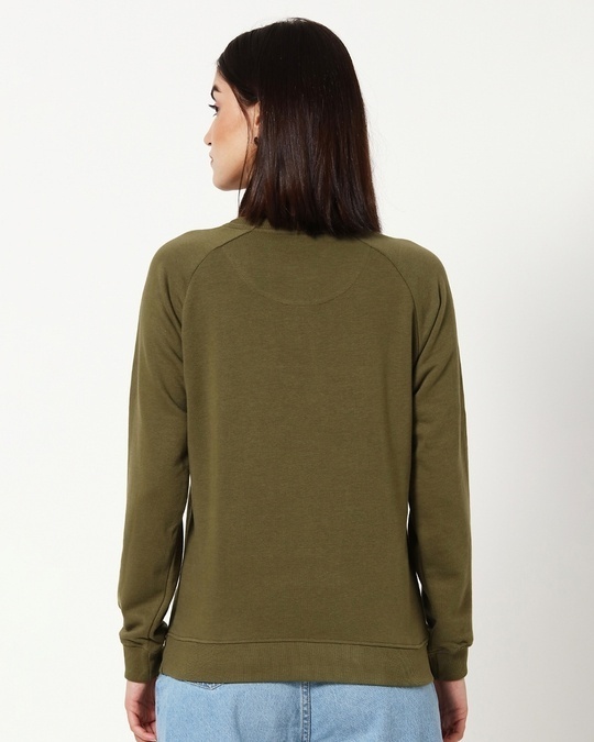 Shop Winter Moss Plus Size Solid Sweatshirt-Design