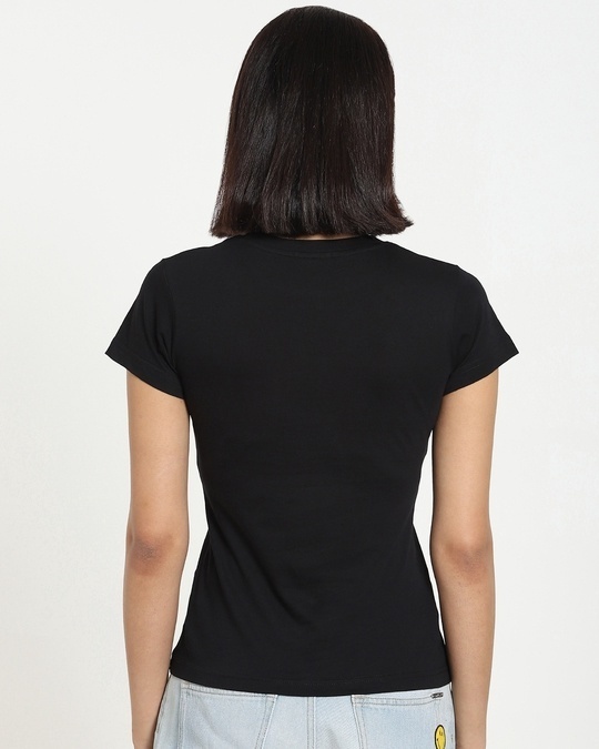 Buy Women's Black Friends Slim Fit T-shirt Online at Bewakoof