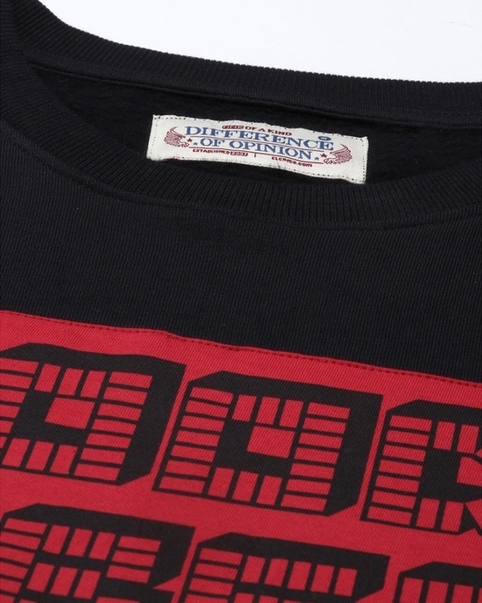 Shop Women's Black Good Vibes Typography Oversized Sweatshirt