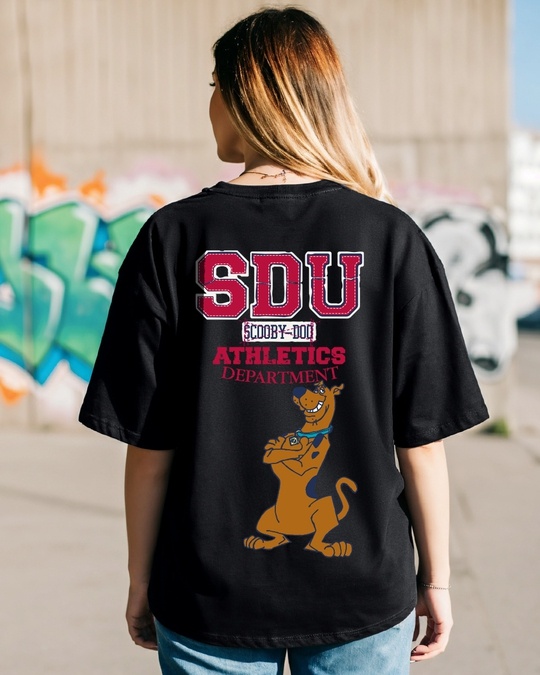 Official Scooby Doo Women's Fitted T-Shirt - The Amazing Scooby Design, Black - View #10