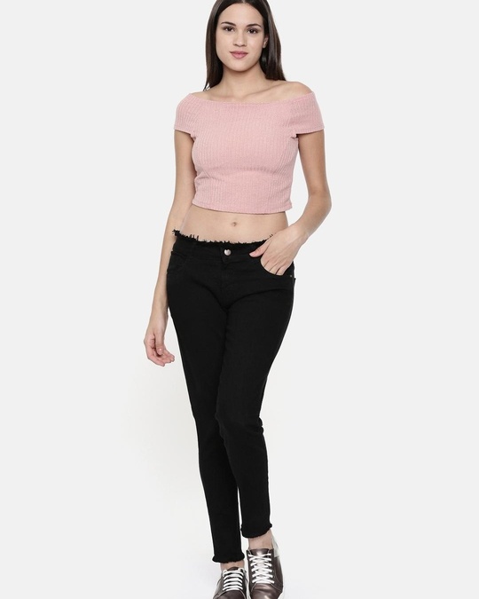Buy Women's Black Slim Fit Jeans Online at Bewakoof