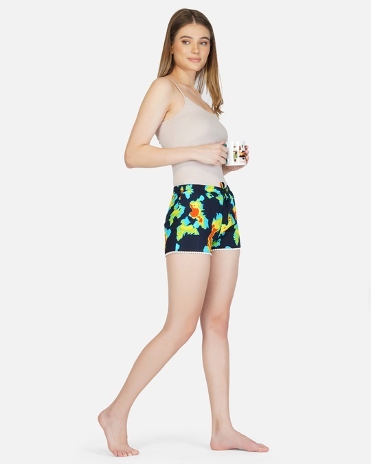 Shop Women's Blue All Over Printed Shorts