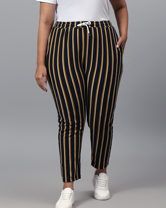 Buy Women's Blue Striped Slim Fit Track Pants for Women Blue Online at ...