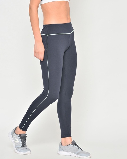 Blue Sweat Wicking Tights for Women 