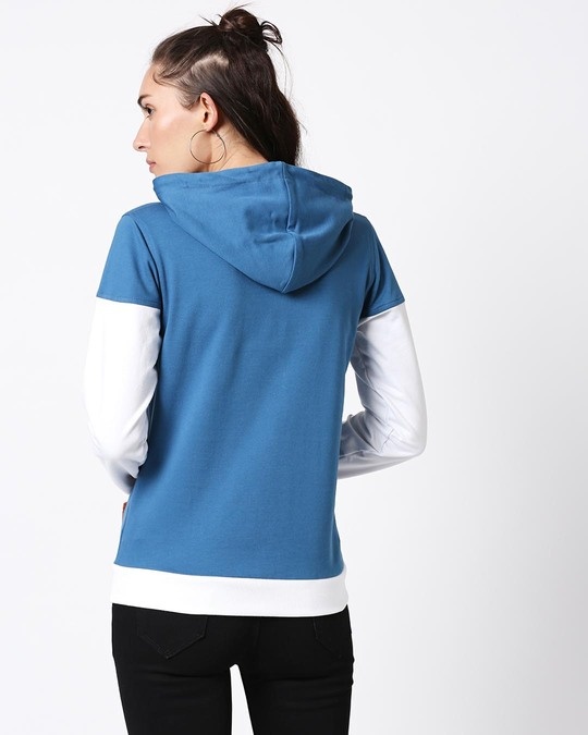 teal color hoodie