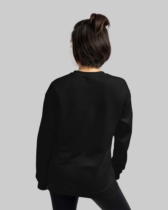 Shop Women's Black Deathly Hallow Black Printed Regular Fit Sweatshirt-Design