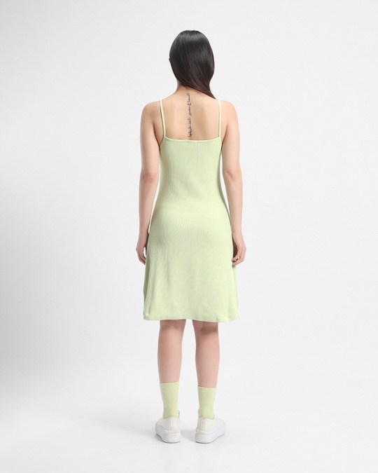 Buy Women's Green Ribbed Dress Online at Bewakoof
