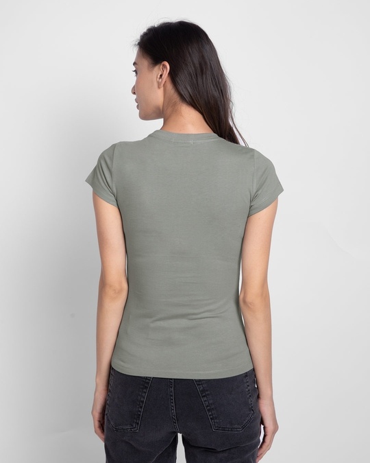 Buy Women's Grey Slim Fit T-shirt Online at Bewakoof
