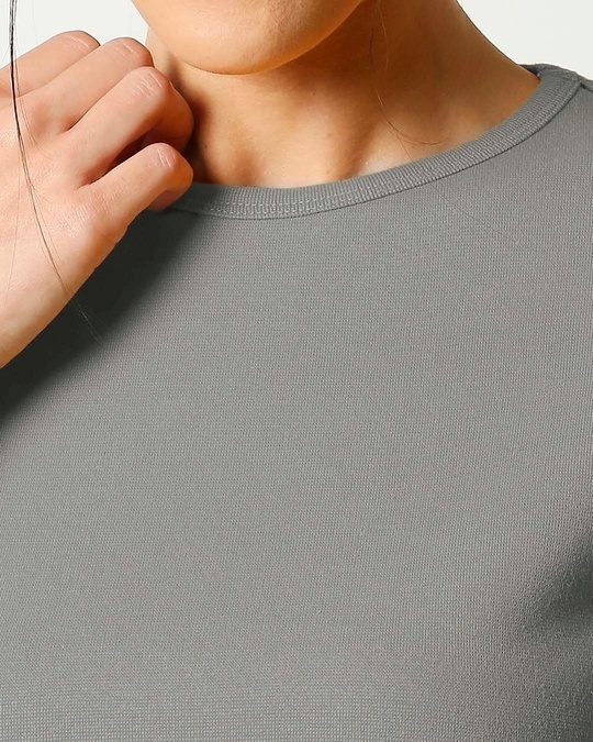 Buy Women's Half Sleeve Rib T-Shirt for Women grey Online at Bewakoof