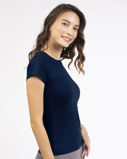 Buy Women's Half Sleeve T-Shirt Combo Black-Blue for Women black,blue ...