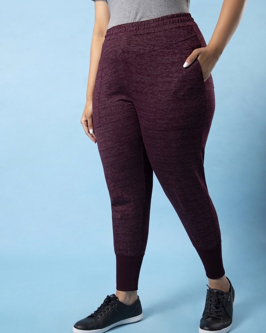 maroon joggers women