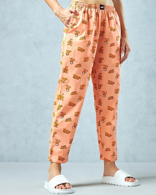 Buy Women s Orange All Over Printed Pyjamas Online in India at Bewakoof