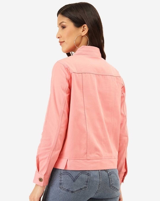 Shop Women's Pink Denim Jacket-Full