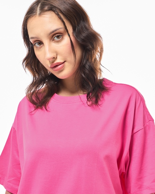 Buy Women S Pink Oversized T Shirt Online At Bewakoof