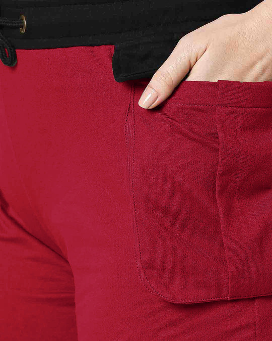 Shop Women's Pocket Red Lounge Shorts