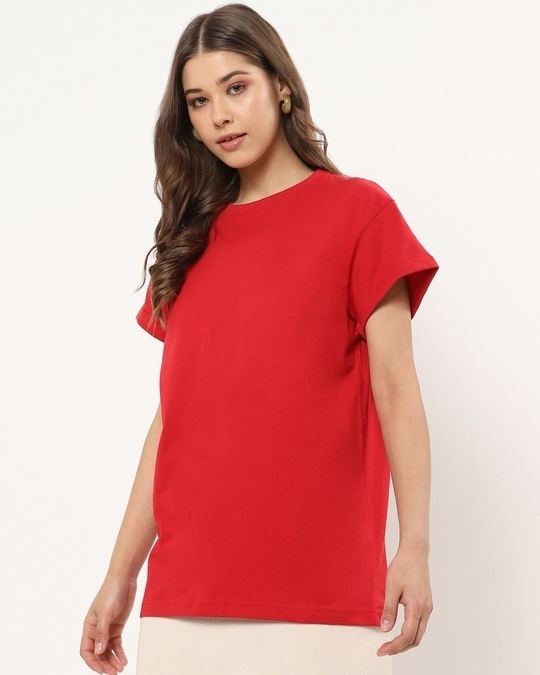 Shop Women's Red Boyfriend T-shirt-Design