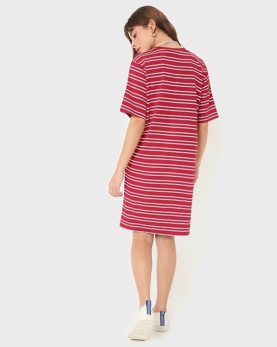 Shop Women's Striped Boyfriend Fit Christmas Dress-Design