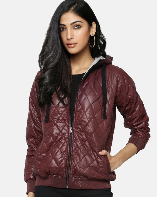 Shop Women's Stylish Bomber Jacket-Front