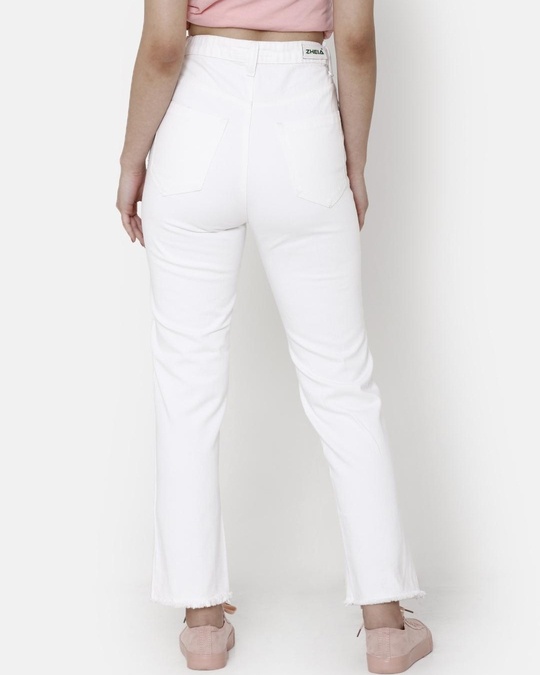 Buy Women's White Slim Fit Jeans for Women White Online at Bewakoof