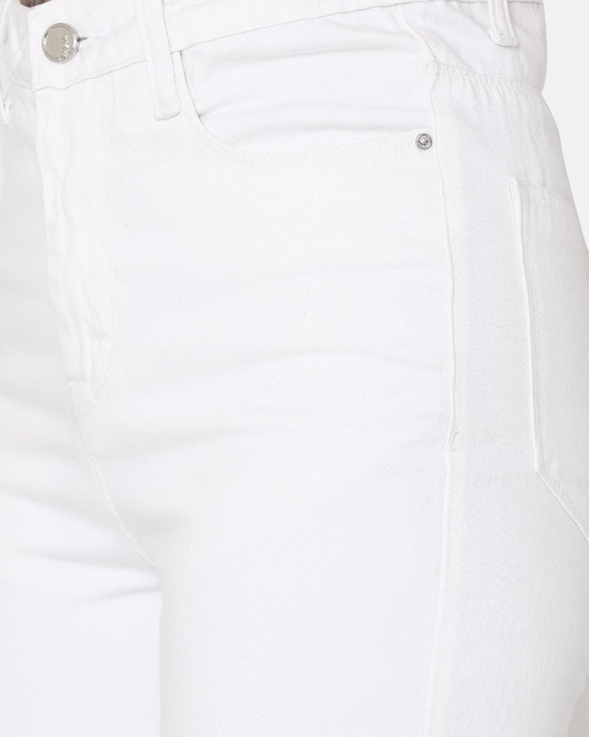 Buy Women S White Slim Fit Jeans Online At Bewakoof