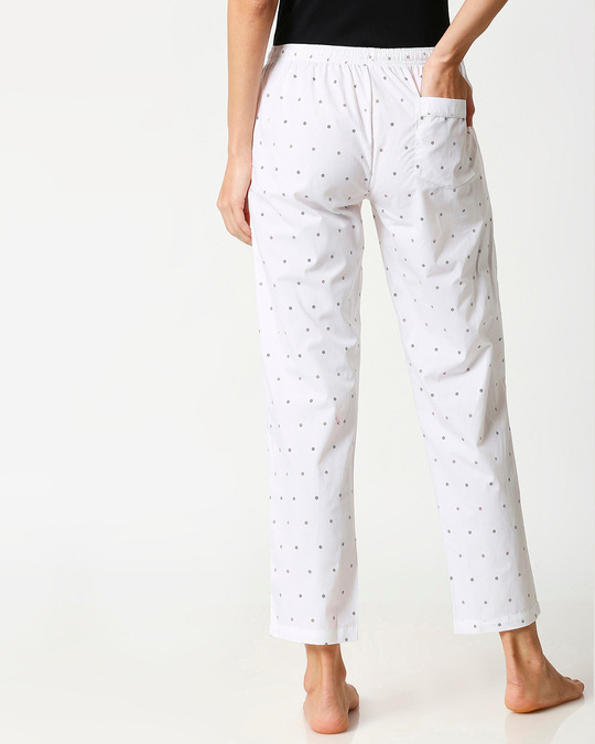 Buy White AOP Women's Pyjama Online in India at Bewakoof