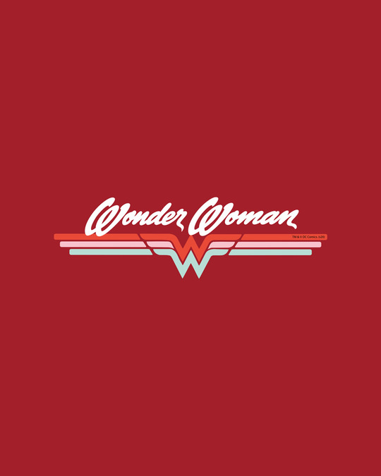 Shop Wonder Women Stripes Half Sleeve T-Shirt (DCL) Bold Red-Full