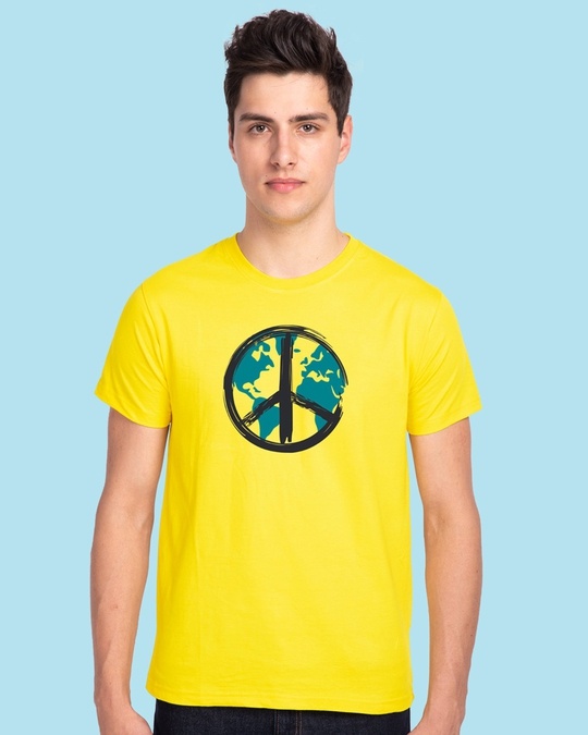 Shop World Peace Half Sleeve T-Shirt-Front