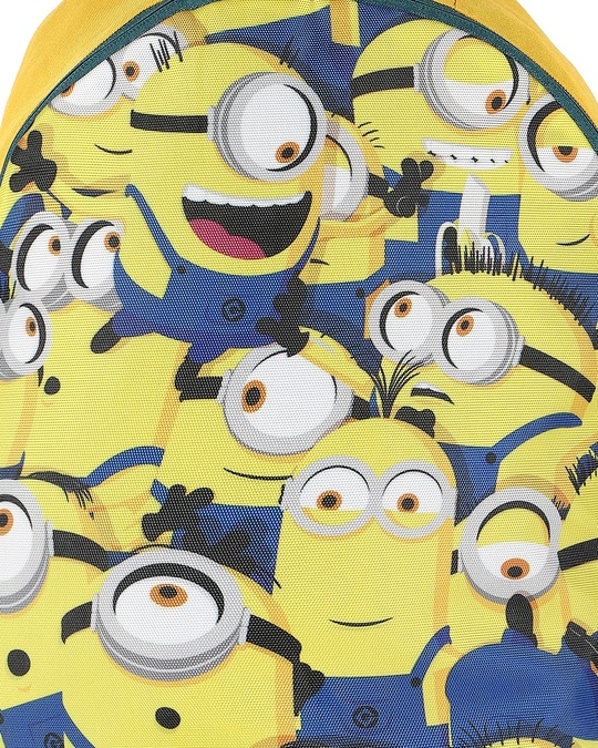 Shop Yellow & Blue Minion Pattarn Printed Small Backpack-Full
