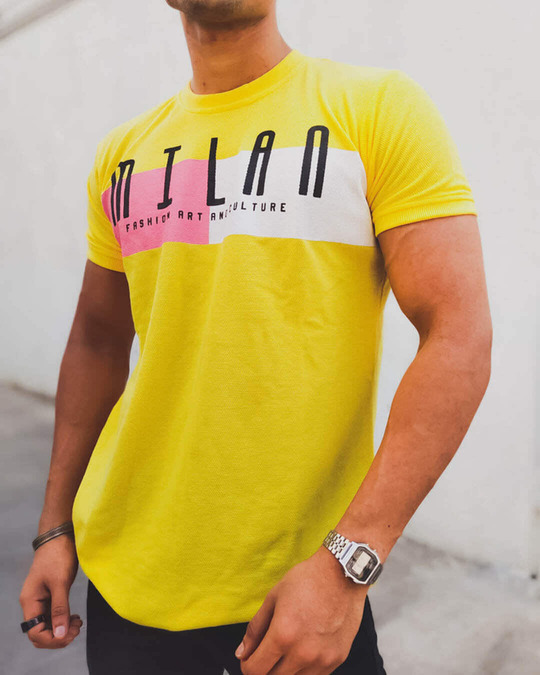 yellow shirt half sleeves