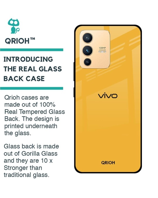 Shop Premium Glass Cover for Vivo V23 5G (Shock Proof, Lightweight)-Back