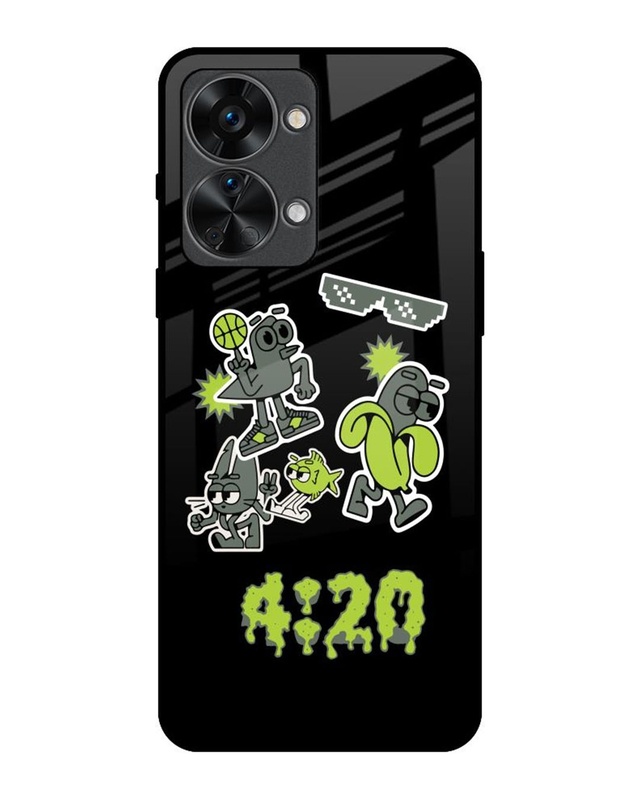 04:20 Sticker Pack Premium Glass Cover for OnePlus Nord 2T 5G
