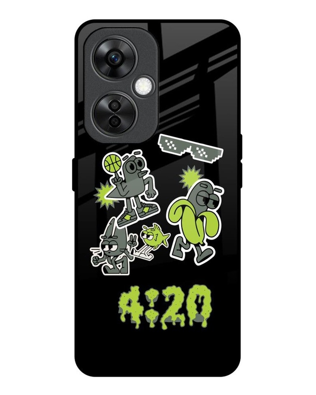 04:20 Sticker Pack Premium Glass Cover for OnePlus Nord CE 3 Lite 5G