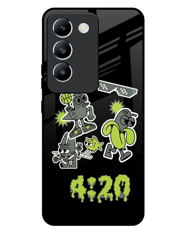 04:20 Sticker Pack Premium Glass Cover for Vivo T3 5G