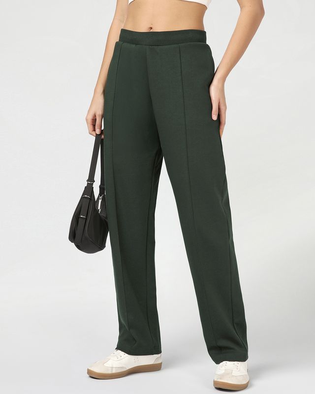 Women's Olive Green Track Pants