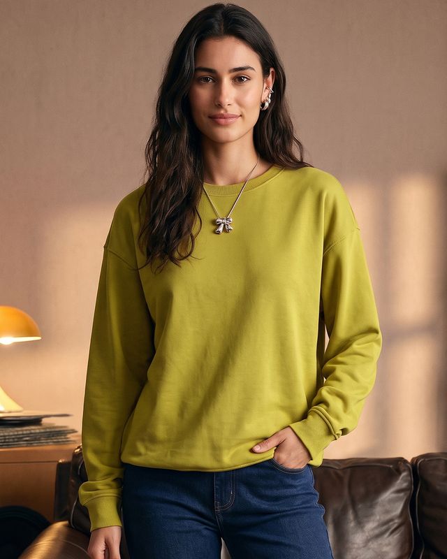 Women's Yellow Oversized Sweatshirt
