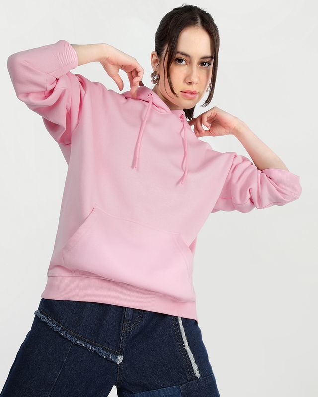 Women's Pink Oversized Hoodies