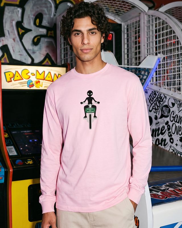 Men's Pink Normal Graphic Printed Oversized T-shirt