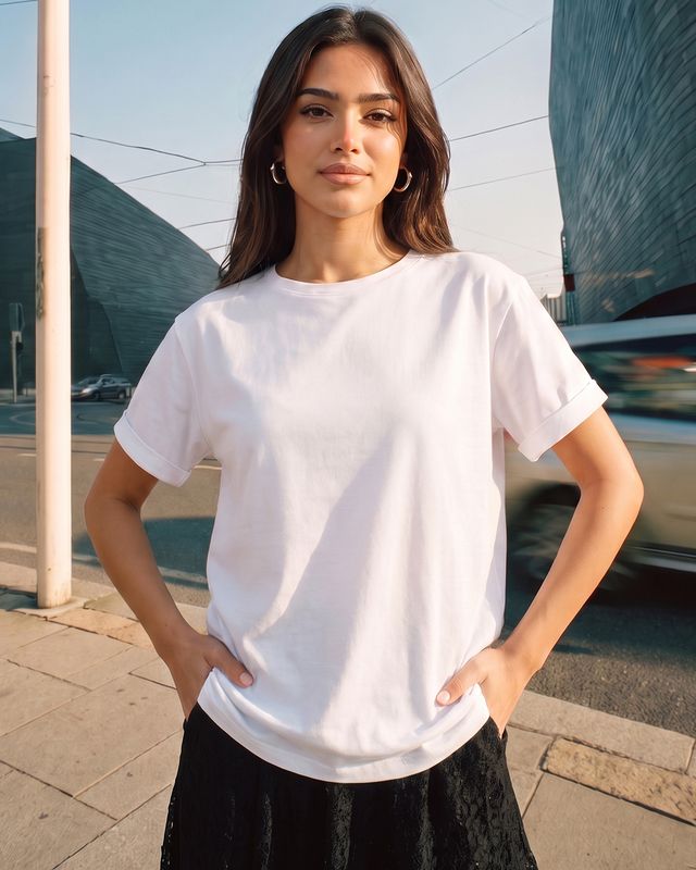 Women's White Boyfriend T-shirt