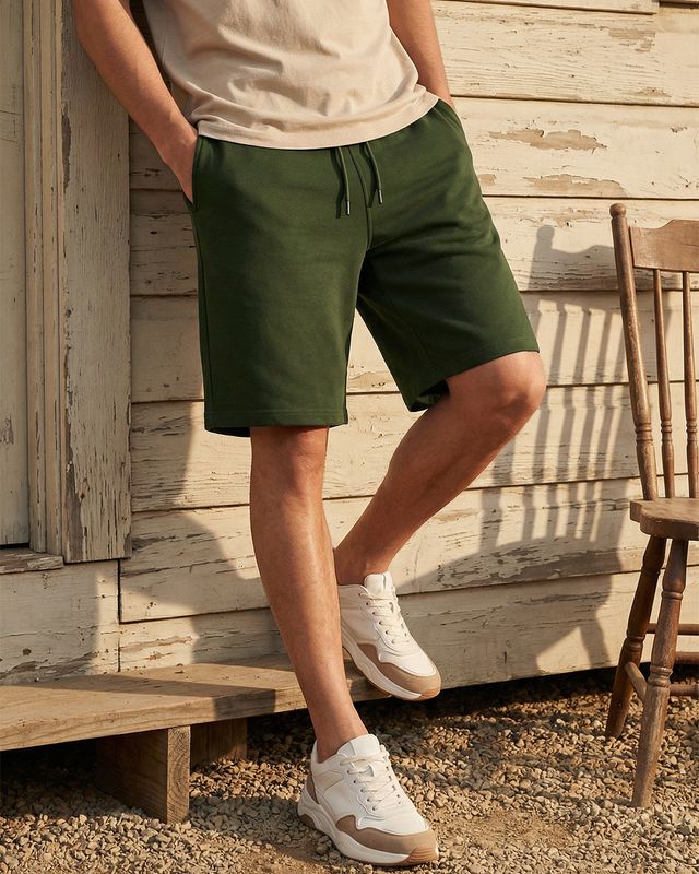 Men's Rifle Green Oversized Shorts