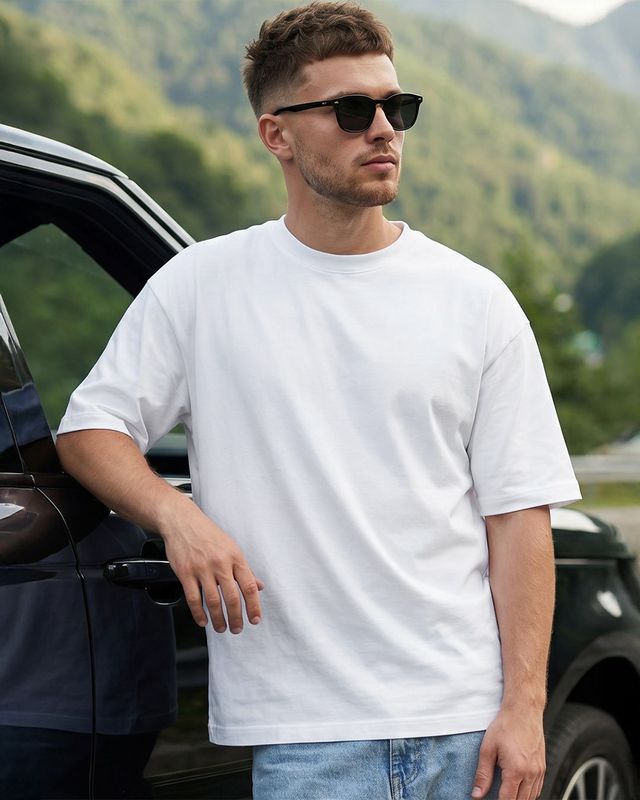 Men's White Oversized T-shirt