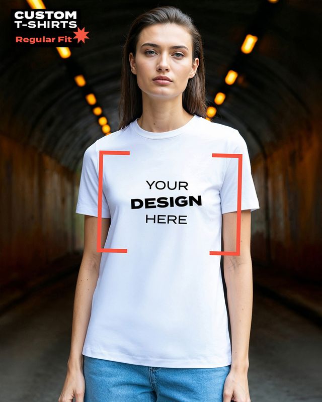 Women's White Customizable T-shirt