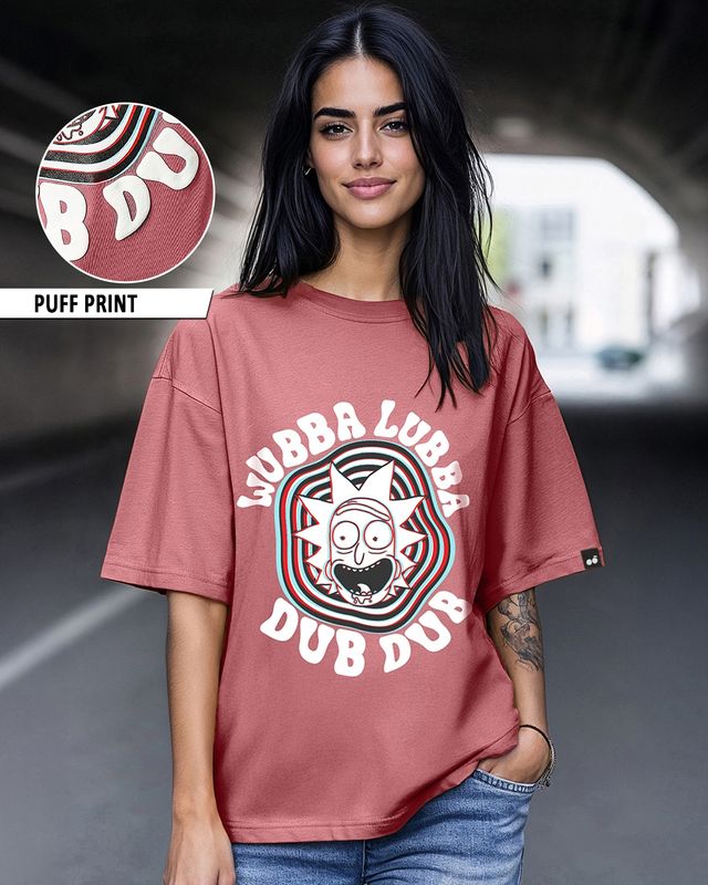 Women's Purple Don't Even Trip Dawg Graphic Printed Oversized T-shirt