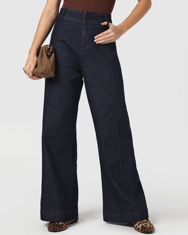 Women's Indigo Blue Wide Leg Jeans