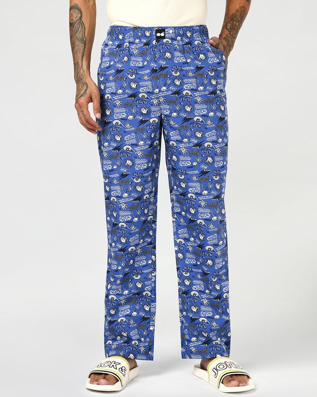 Men's Blue Lolite Avengers All Over Printed Pyjamas