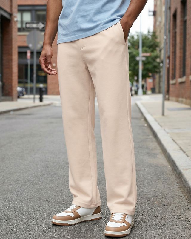 Men's Brazilian Sand Brown Straight Fit Track Pants