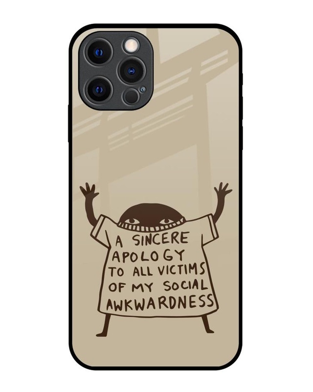 Shop A Sincere Apology Premium Glass Cover for Apple iPhone 12 Pro-Front