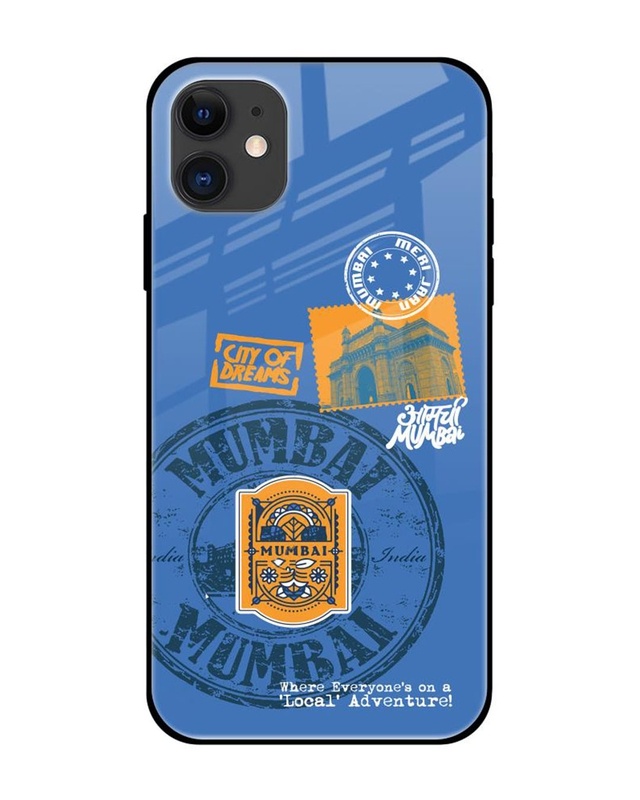 Shop Aamchi Mumbai Premium Glass Cover for Apple iPhone 12-Front