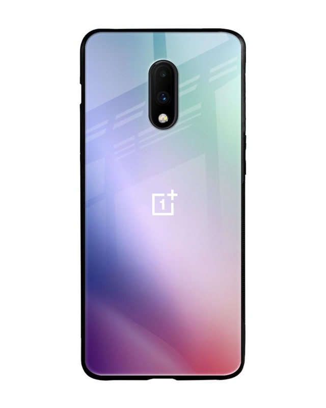 Shop Abstract Holographic Premium Glass Case for OnePlus 7 (Shock Proof, Scratch Resistant)-Front